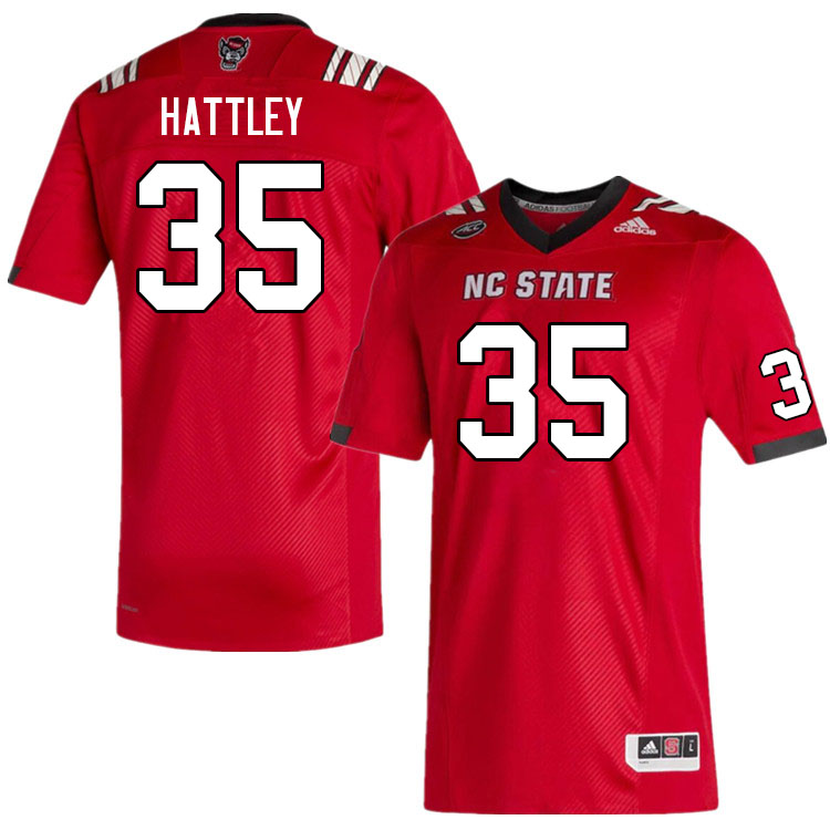 Men #35 Chase Hattley NC State Wolfpack College Football Jerseys Sale-Red
